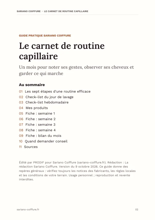 Aperçu de la page 2 de l'ebook Le carnet de routine capillaire
