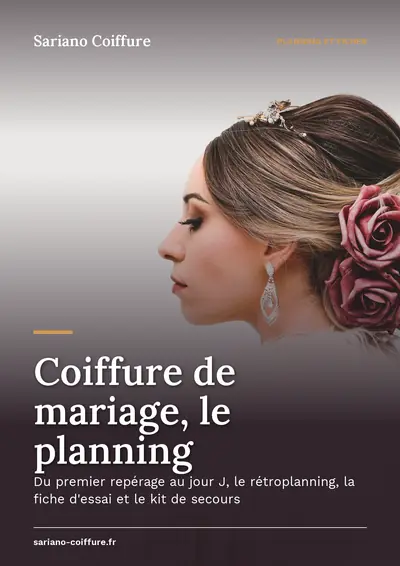 Couverture de l'ebook Coiffure de mariage, le planning