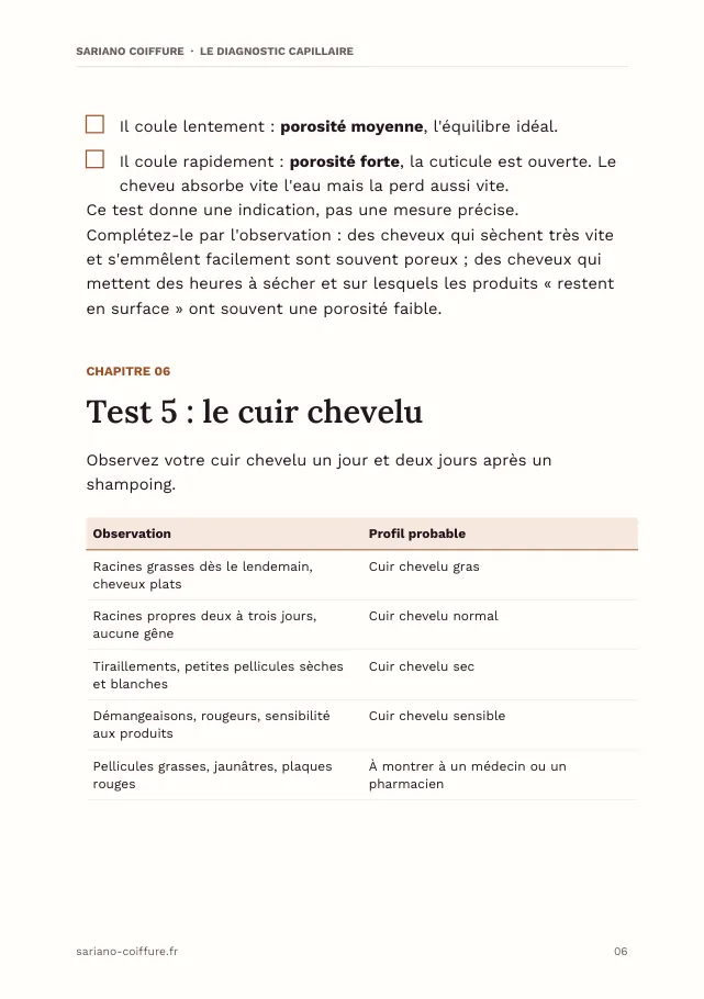 Aperçu de la page 6 de l'ebook Le diagnostic capillaire