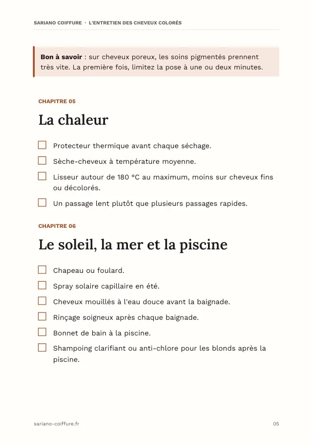 Aperçu de la page 5 de l'ebook L'entretien des cheveux colorés