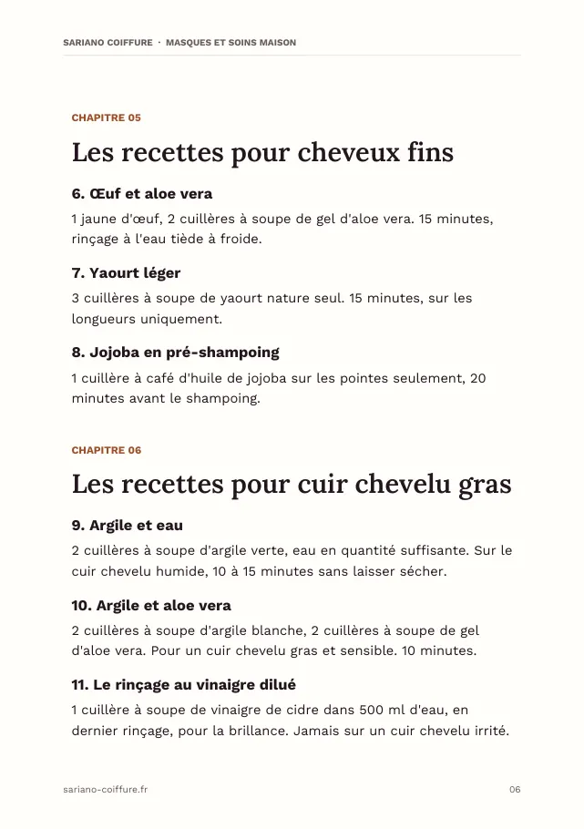 Aperçu de la page 6 de l'ebook Masques et soins maison
