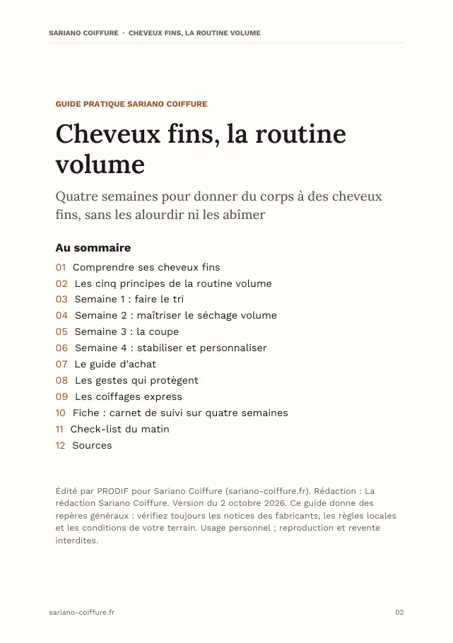 Aperçu de la page 2 de l'ebook Cheveux fins, la routine volume