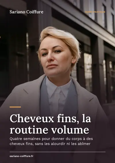 Couverture de l'ebook Cheveux fins, la routine volume